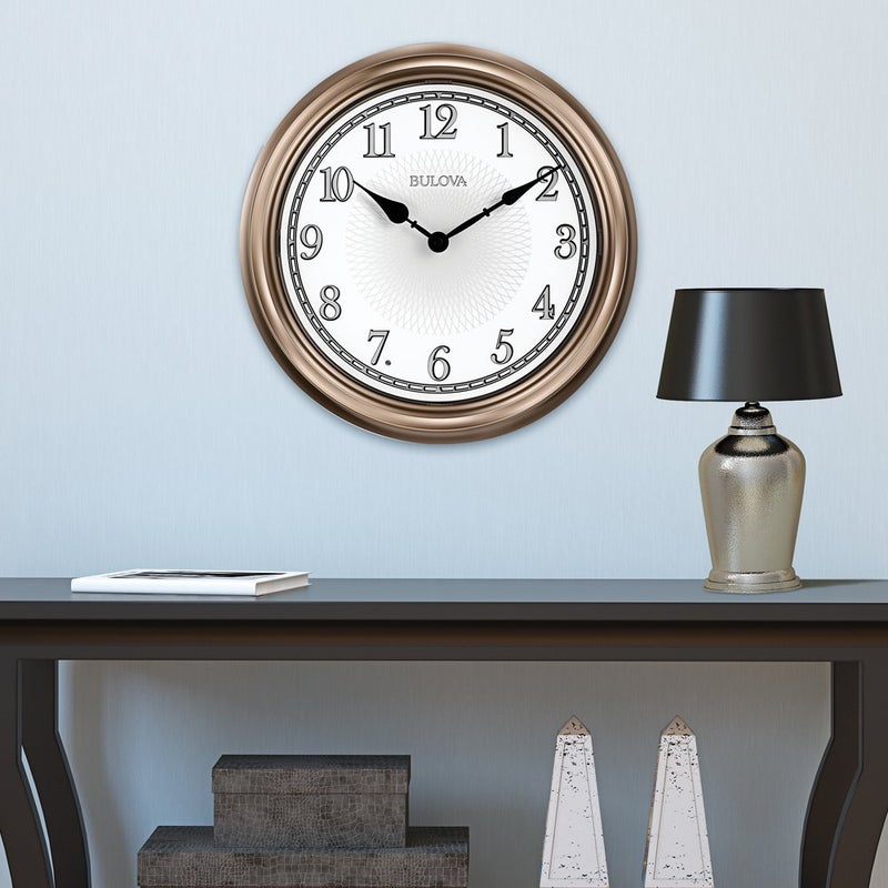 Bulova C4826 Light Time Wall Clock, Champagne - Image 2